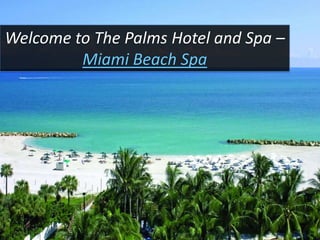 Welcome to The Palms Hotel and Spa –  Miami Beach Spa 