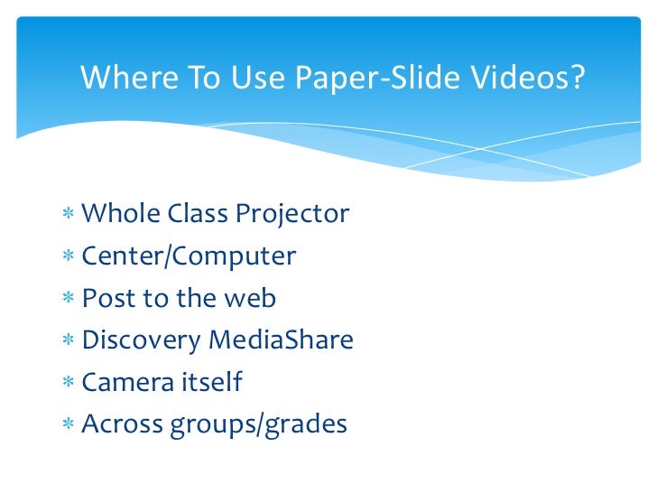 The paper slide