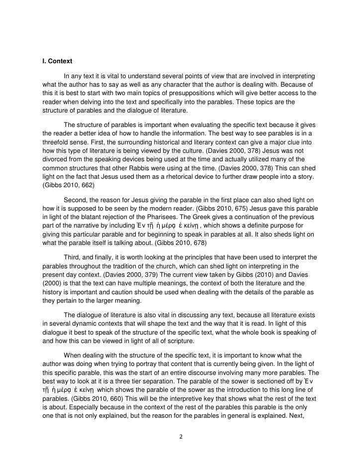 Parable of the sower essay examples image