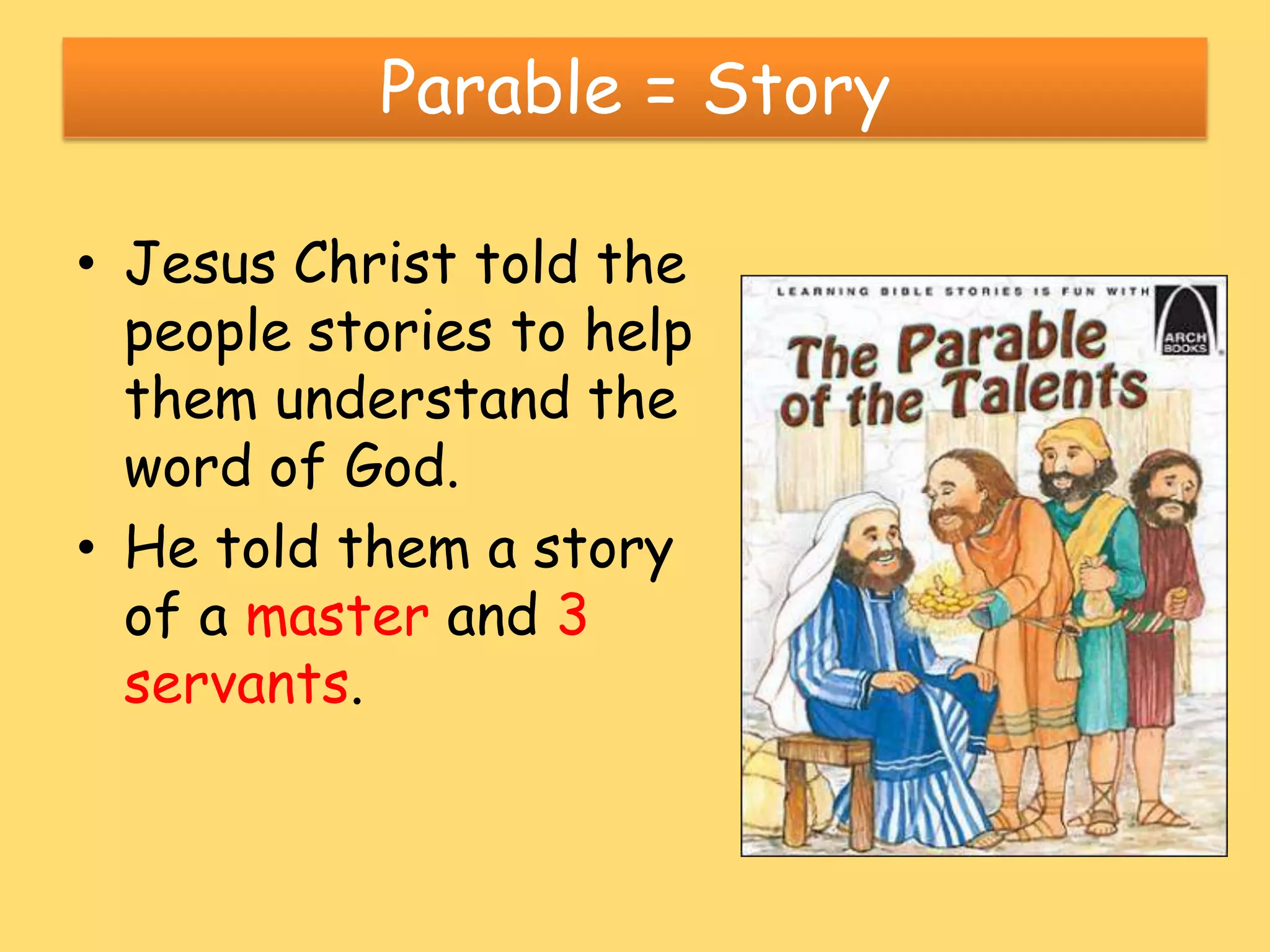The parable of the talents | PPTX