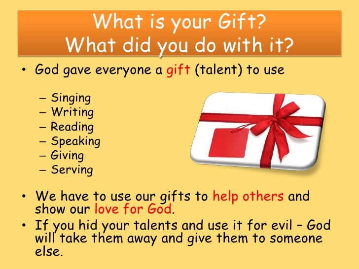 The parable of the talents