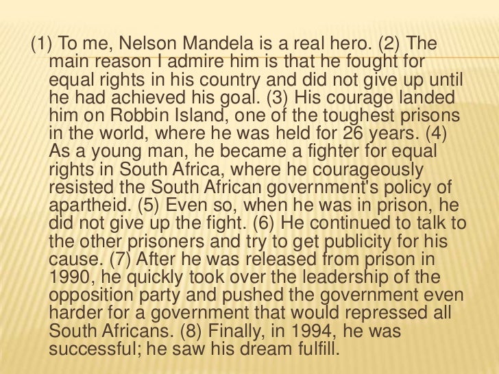Nelson Mandela As A Hero Essay
