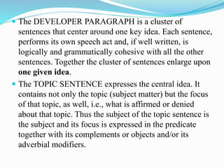 The paragraph as structure | PPTX
