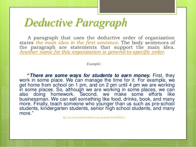 Deductive argument essay