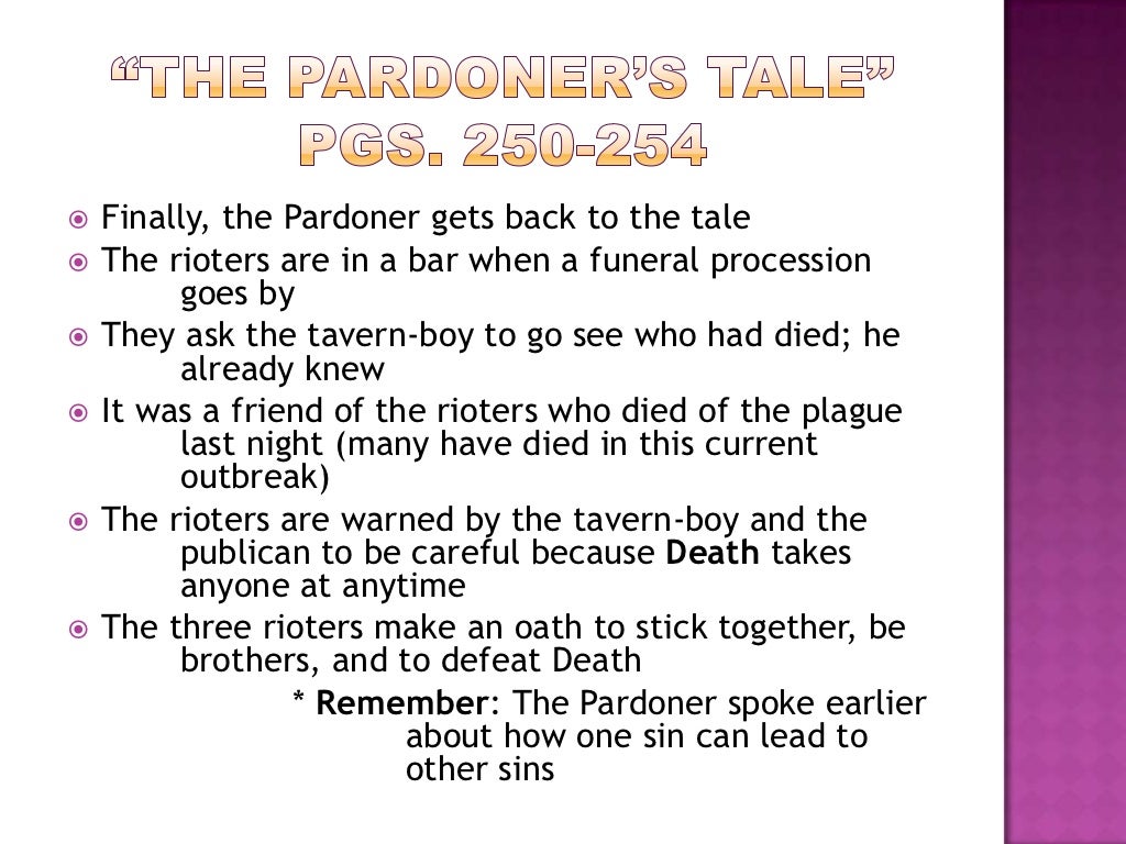 The pardoner’s tale 1
