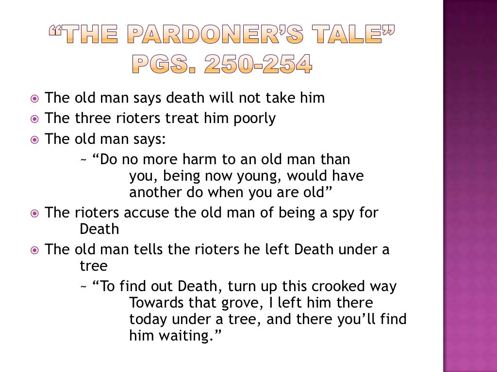 The pardoner’s tale 1