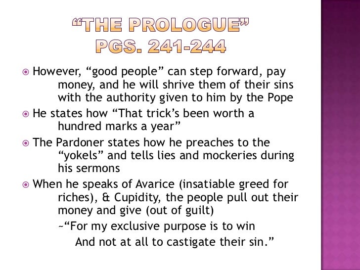 The pardoner’s tale 1