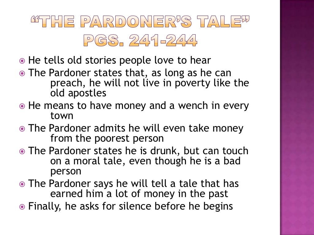 The pardoner’s tale 1