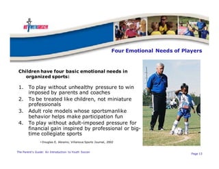 The Parents Guide An Introduction To Youth Soccer