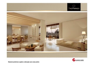 Perspectiva Ilustrada do salão de festas gourmet
     Perspectiva Ilustrada das fachadas
               Perspectiva Ilustrada da quadra de tênis




 Material preliminar sujeito a alteração sem aviso prévio
 