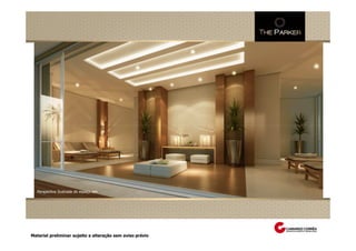 Perspectiva Ilustrada do salão de festas adulto
     Perspectiva Ilustrada das fachadas
     Perspectiva Ilustrada do espaçoda quadra de tênis
               Perspectiva Ilustrada zen




 Material preliminar sujeito a alteração sem aviso prévio
 