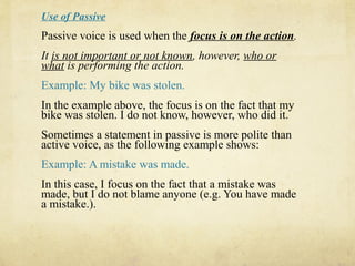 The passive+exercises | PPT