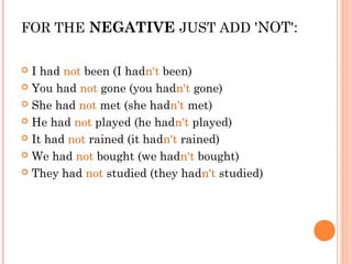 Had Not Past Perfect | PPT