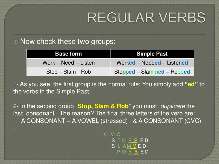the past simple check simple