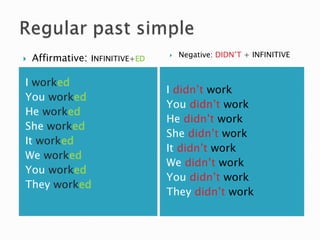 The past simple | PPTX