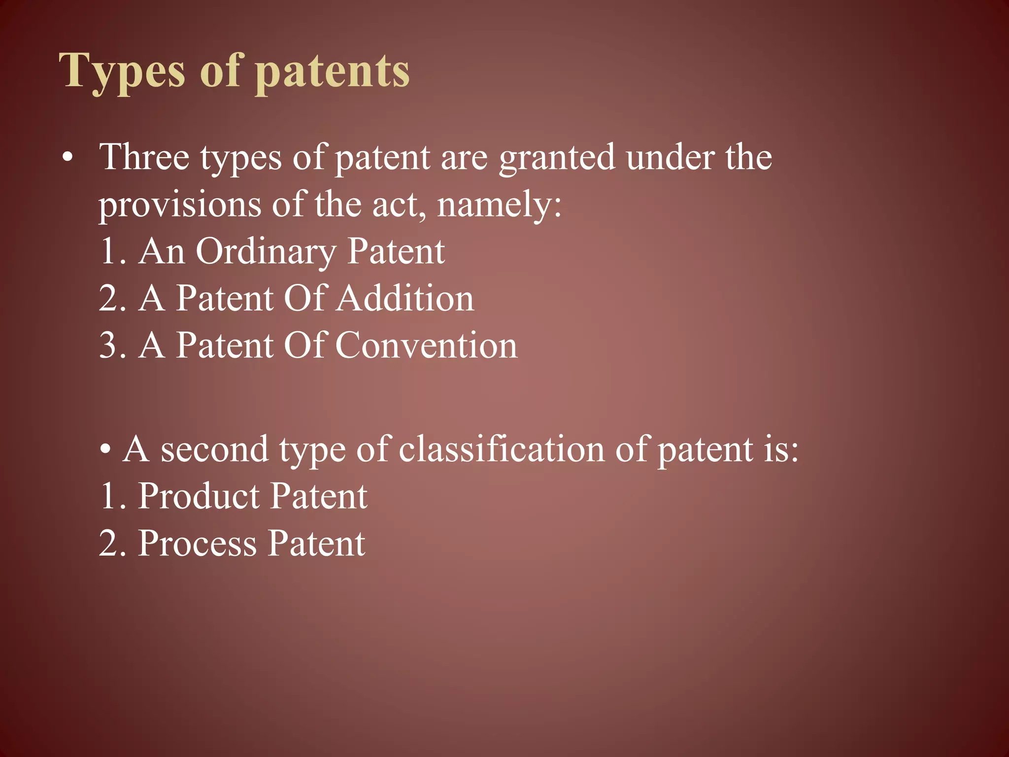 The patent act 1970 | PPTX