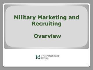 1
Military Marketing and
Recruiting
Overview
 