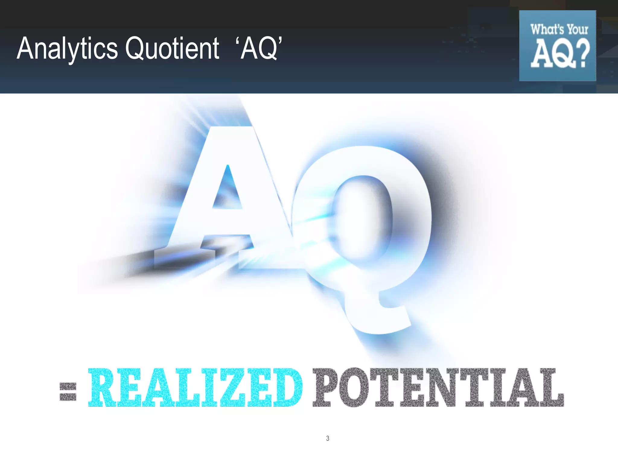 3
Analytics Quotient ‘AQ’
 