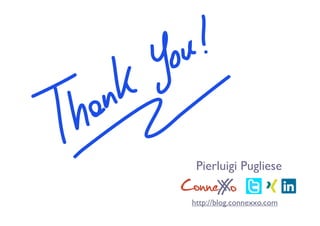 Pierluigi Pugliese
http://blog.connexxo.com
ConneXoX
 