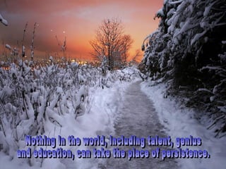 The path of_most_persistence