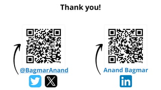 @BagmarAnand
@BagmarAnand
@BagmarAnand
Anand Bagmar
@BagmarAnand
Thank you!
 