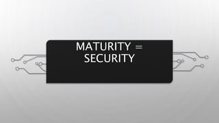 MATURITY =
SECURITY
 
