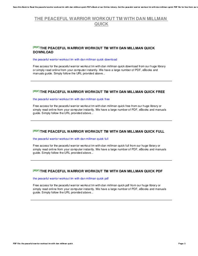 27 Minute 4 minute peaceful warrior workout pdf at Night