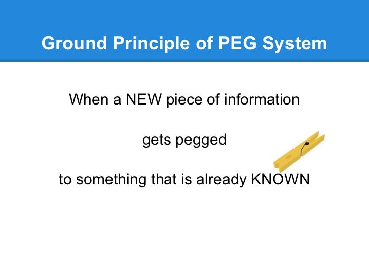 How To Improve Your Memory The Peg System