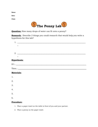 The Penny Lab | PDF