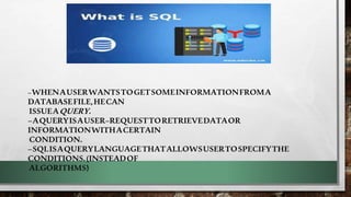 RDMS AND SQL | PPTX