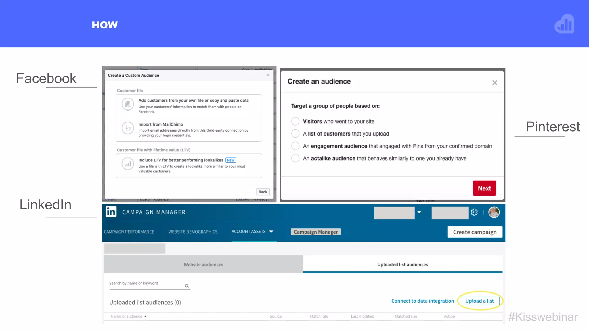 HOW
#Kisswebinar
Facebook
LinkedIn
Pinterest
 