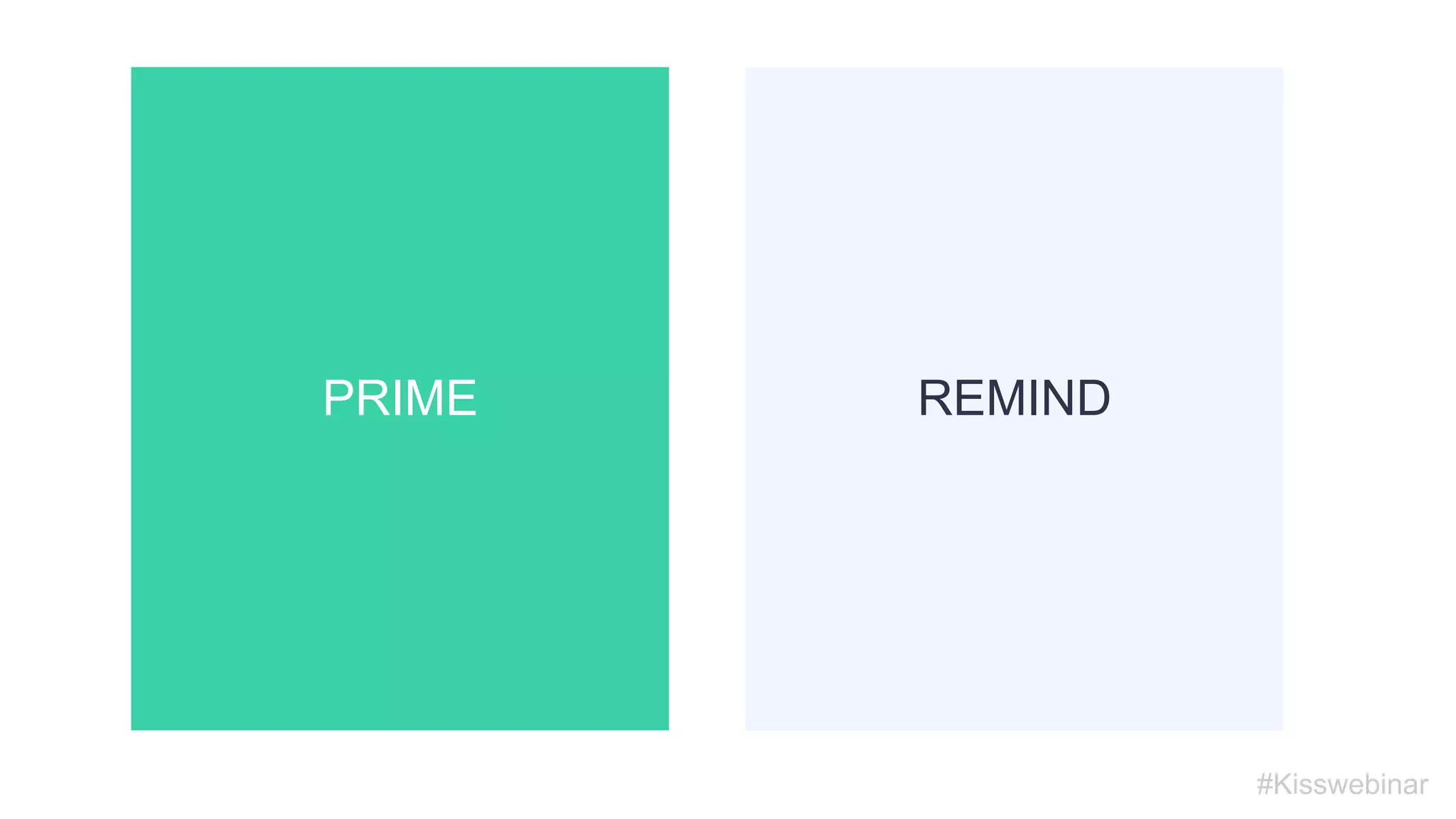 #Kisswebinar
REMINDPRIME
 