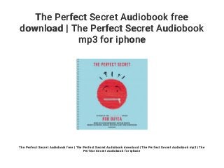 The Perfect Secret Audiobook free download | The Perfect Secret Audiobook  mp3 for iphone