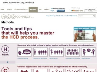 www.hcdconnect.org/methods
 
