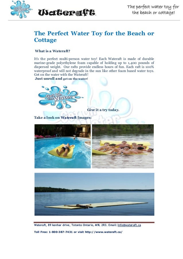 The Perfect Water Toy For The Beach Or Cottage