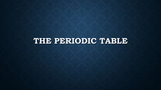 THE PERIODIC TABLE
 