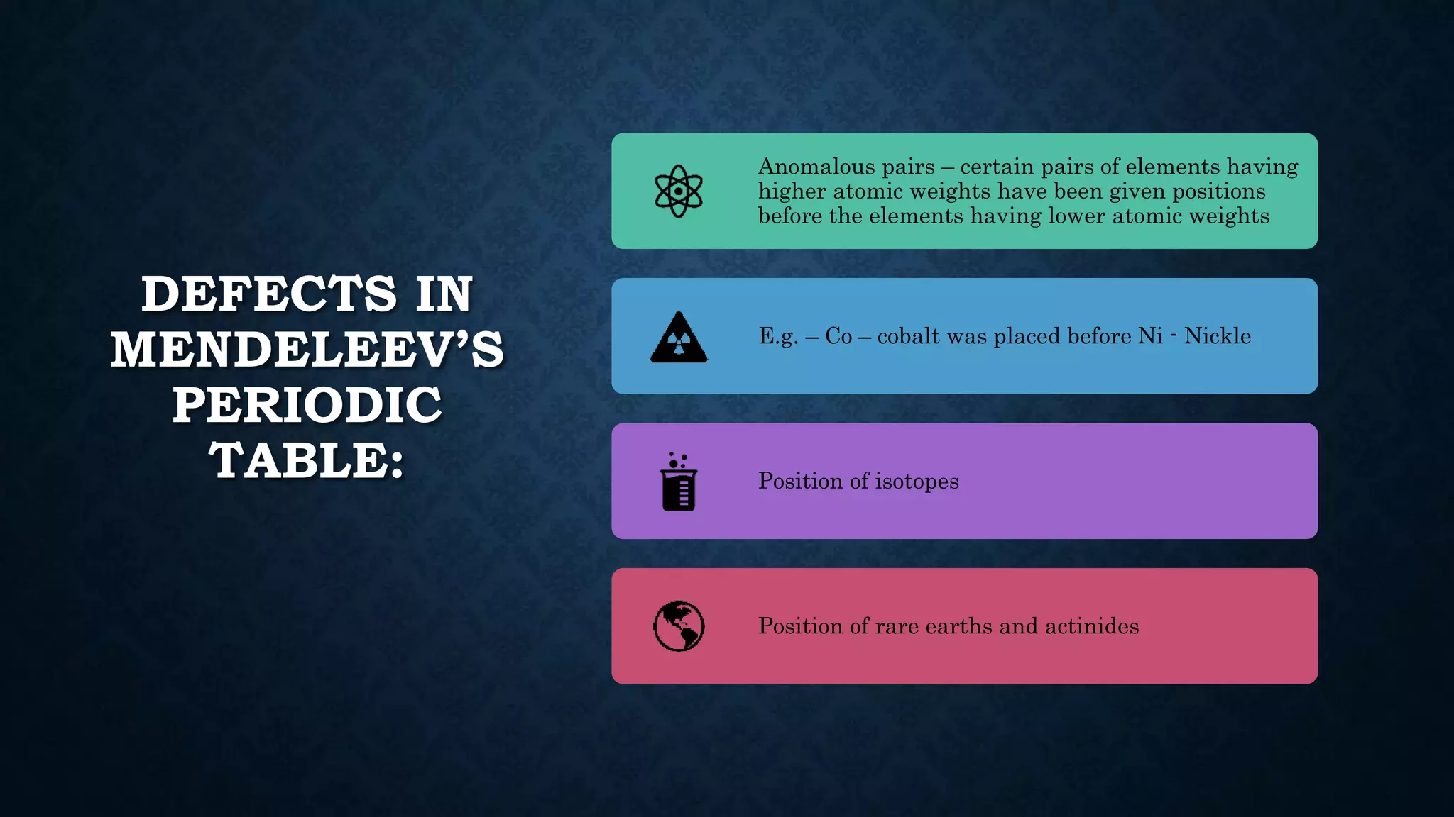 The periodic table class 10