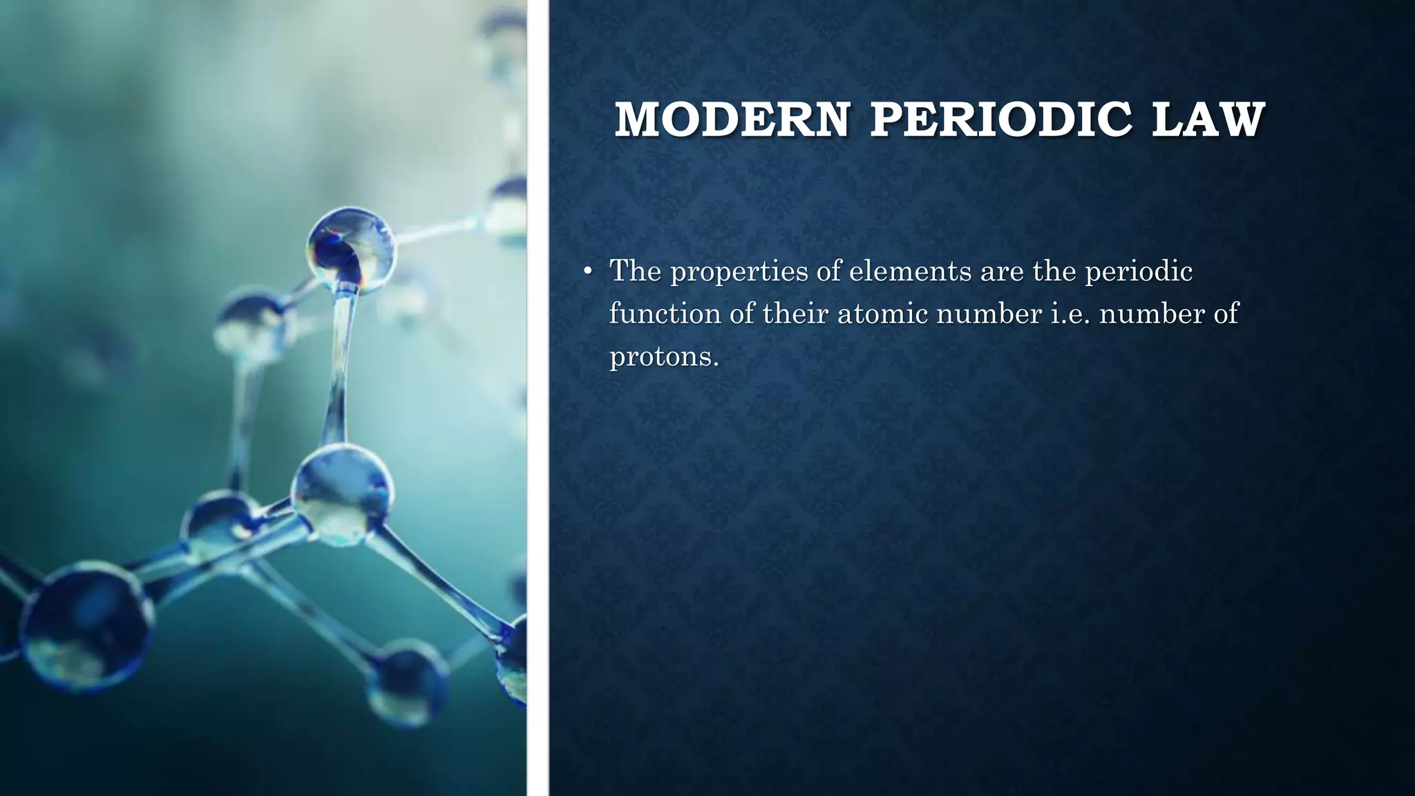 The periodic table class 10