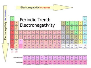 Periodic Trend:
Electronegativity
 