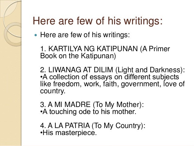 light and darkness by emilio jacinto On october 8, 1897, emilio jacinto, dubbed as the brains of the his other writings include: liwanag at dilim (light and darkness),. light and darkness by emilio jacinto On october 8, 1897, emilio jacinto, dubbed as the brains of the his other writings include: liwanag at dilim (light and darkness),.