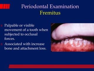 The periodontal examination_and_diagnosis_lec 1 | PDF