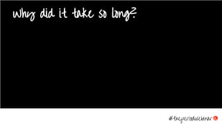 Why did it take so long?
#theperiodwebinar
 