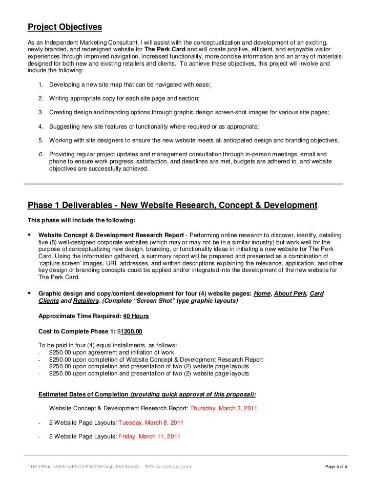 Proposal For Website Redesign Choice Image Project Proposal Simple Proposal Template Website Redesign Rfp Template