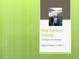 The Perkins
Family
Collage and Analysis

Regina Perkins 11/20/11
 