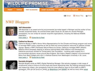 3. Staff have their own (sub) blogs