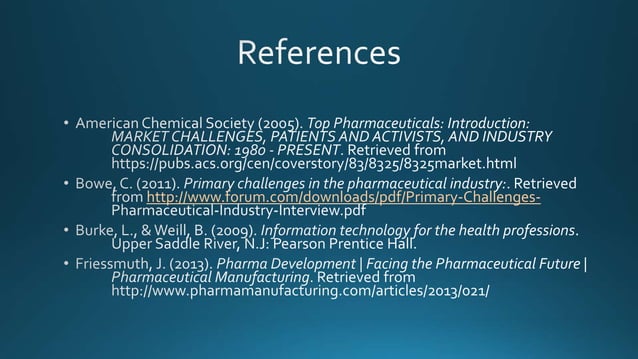 The Pharmaceutical Industry PowerPoint image.
