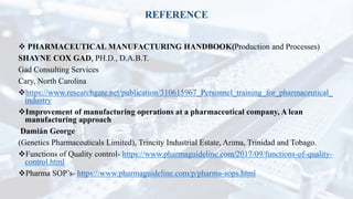 The pharmaceutical manufacturing principles - Quality Control | PPTX