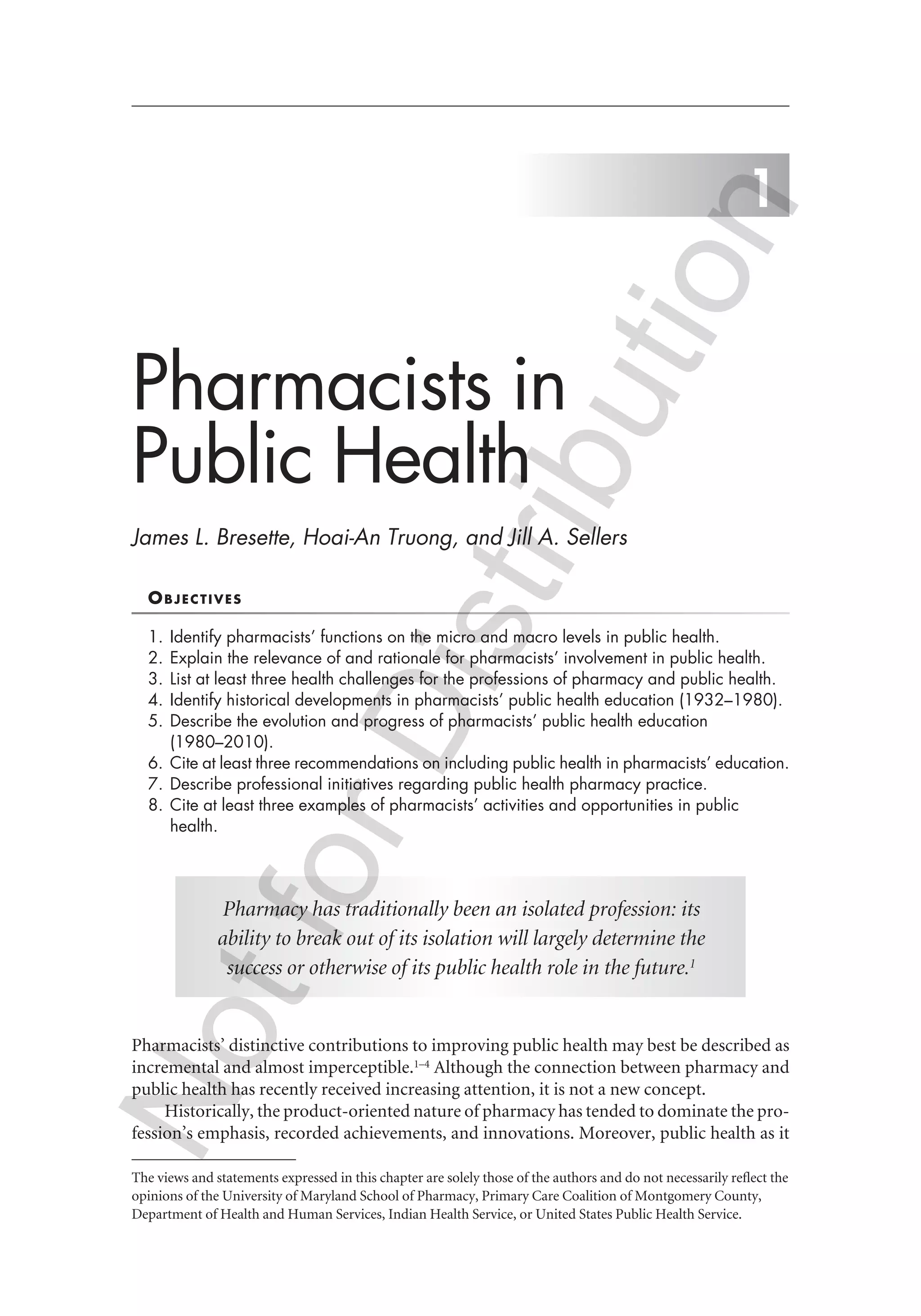 The pharmacy in public health | PDF