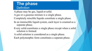 The phase rule PDF Chemistry Science