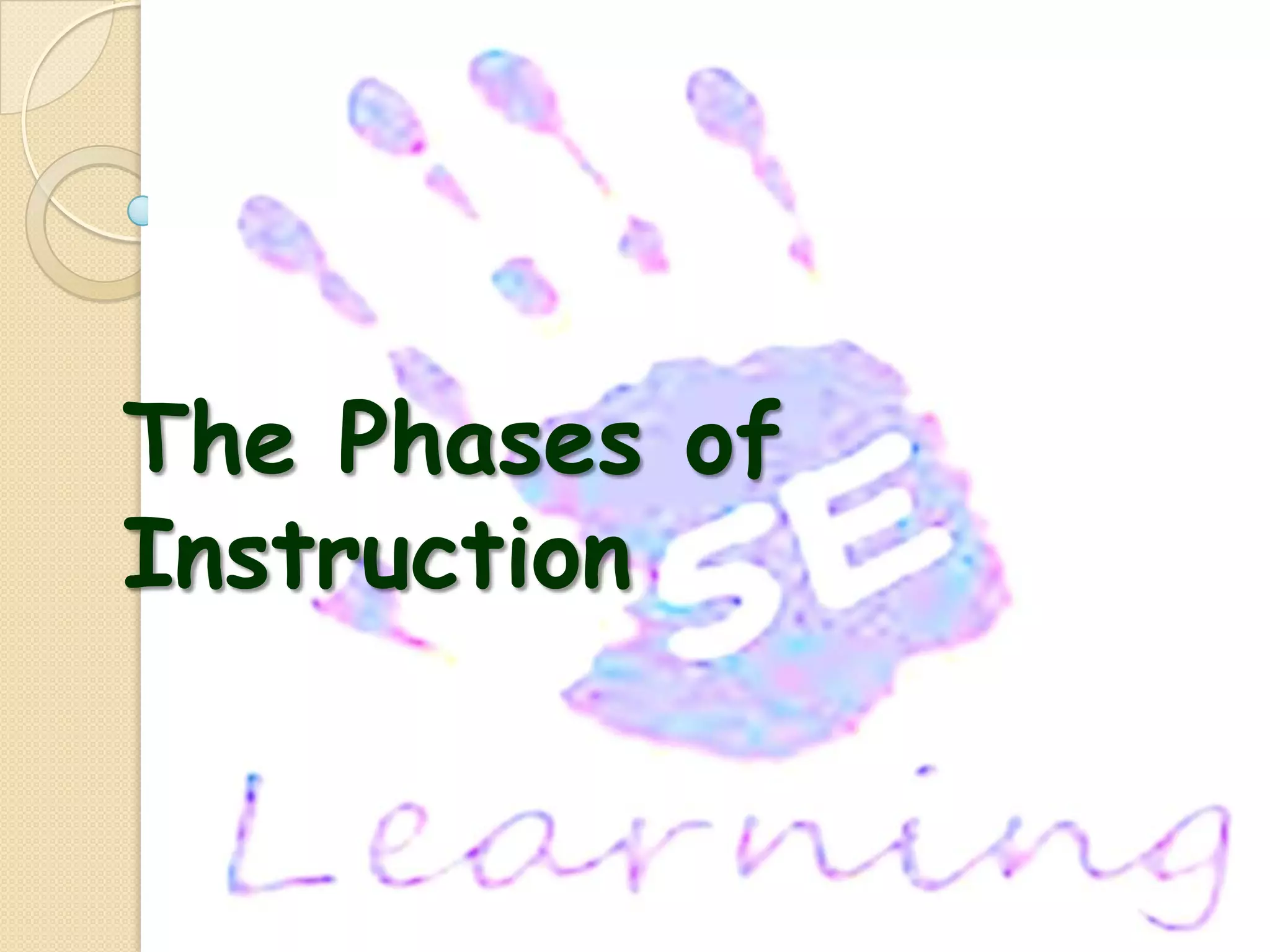 The Phases of
Instruction
 